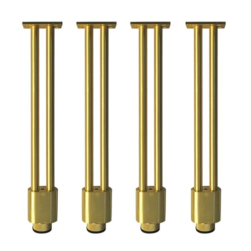 GNYVZXPLQ Metall Tisch Beinrahmen, DIY Metallmöbelbeine Aluminium Multicolor Mehrere Größen Packung mit 4(Gold,15cm/5.9in) von GNYVZXPLQ