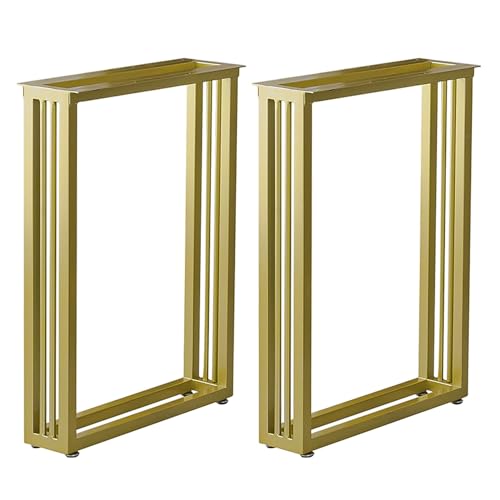 GNYVZXPLQ Metall Tisch Beinrahmen, Tischbeine, 2er-Pack, Mehrfarbig, mehrere Größen, 15,8–27,6 x 28,4–39,4 Zoll(Gold,50 * 72cm/19.7 * 28.4in) von GNYVZXPLQ