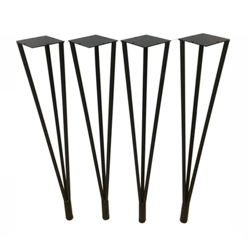 GNYVZXPLQ Metall Tisch Beinrahmen, Tischbeine aus Eisen, Mehrfarbig, mehrere Größen, 4er-Pack mit Befestigungsschrauben(Black,45cm/17.7in) von GNYVZXPLQ