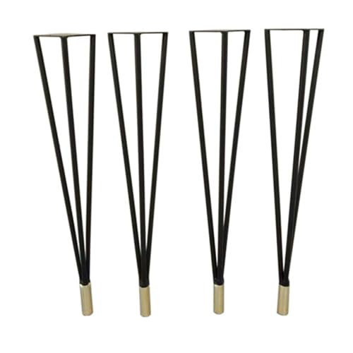 GNYVZXPLQ Metall Tisch Beinrahmen, Tischbeine aus Eisen, Mehrfarbig, mehrere Größen, 4er-Pack mit Befestigungsschrauben(Black Gold,60cm/23.6in) von GNYVZXPLQ