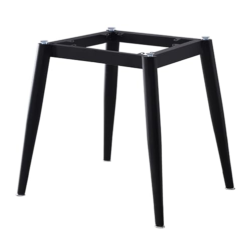 GNYVZXPLQ Metall Tisch Beinrahmen, Tischbeine aus Metall, Rahmenbasis mit verstellbaren Bodenschonern, Schwarz, Gold und Schwarz, mehrere Größen(Black,50 * 73cm/19.7 * 28.8in) von GNYVZXPLQ