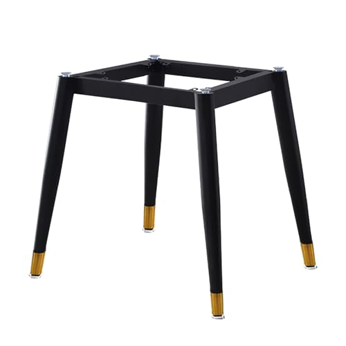 GNYVZXPLQ Metall Tisch Beinrahmen, Tischbeine aus Metall, Rahmenbasis mit verstellbaren Bodenschonern, Schwarz, Gold und Schwarz, mehrere Größen(Black Gold,120 * 73cm/47.3 * 28.8in) von GNYVZXPLQ