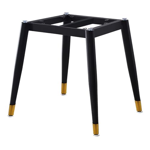 GNYVZXPLQ Metall Tisch Beinrahmen, Tischbeine aus Metall, Rahmenbasis mit verstellbaren Bodenschonern, Schwarz, Gold und Schwarz, mehrere Größen(Black Gold,B 120cm/47.3in) von GNYVZXPLQ