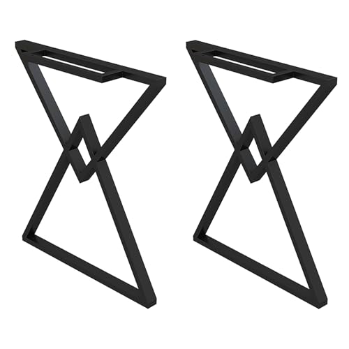 GNYVZXPLQ Metall Tisch Beinrahmen, Tischbeine aus Metall mit Befestigungsschrauben, Mehrfarbig, 60–100 cm, 2 Stück(Black,80cm/31.5in) von GNYVZXPLQ