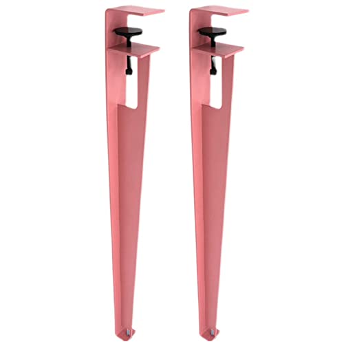 GNYVZXPLQ Metall Tisch Beinrahmen, Verstellbare F-förmige Klemme an Tischbeinen aus Metall und Eisen, kein Bohren erforderlich, for Schreibtisch, DIY, 1er-, 2er- oder 4er-Pack, Mehrfarbig(Pink,2pcs) von GNYVZXPLQ