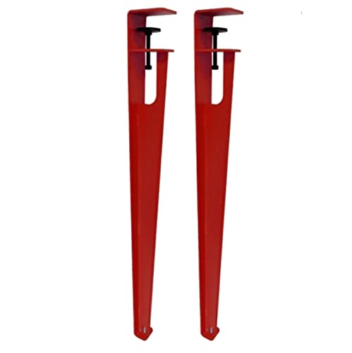 GNYVZXPLQ Metall Tisch Beinrahmen, Verstellbare F-förmige Klemme an Tischbeinen aus Metall und Eisen, kein Bohren erforderlich, for Schreibtisch, DIY, 1er-, 2er- oder 4er-Pack, Mehrfarbig(Red,2pcs) von GNYVZXPLQ