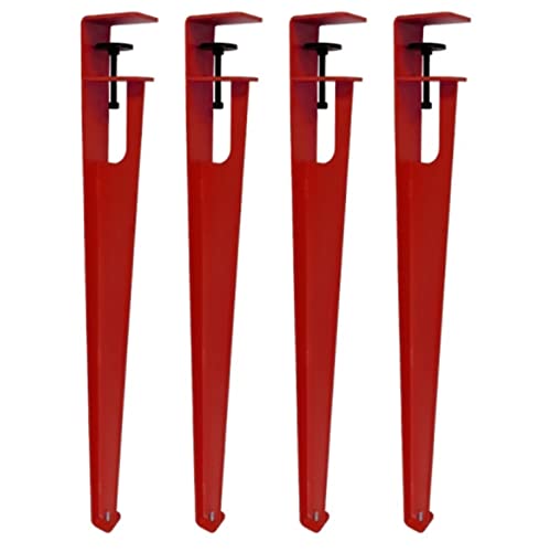 GNYVZXPLQ Metall Tisch Beinrahmen, Verstellbare F-förmige Klemme an Tischbeinen aus Metall und Eisen, kein Bohren erforderlich, for Schreibtisch, DIY, 1er-, 2er- oder 4er-Pack, Mehrfarbig(Red,4pcs) von GNYVZXPLQ