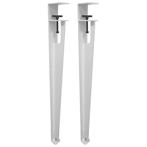 GNYVZXPLQ Metall Tisch Beinrahmen, Verstellbare F-förmige Klemme an Tischbeinen aus Metall und Eisen, kein Bohren erforderlich, for Schreibtisch, DIY, 1er-, 2er- oder 4er-Pack, Mehrfarbig(White,2pcs) von GNYVZXPLQ