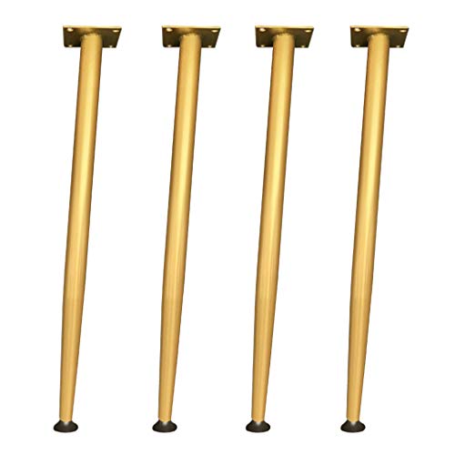 GNYVZXPLQ Metall Tisch Beinrahmen, Verstellbare Tischbeine aus Metall, 4er-Pack mit Hardware, Höhe 43–72 cm, Mehrfarbig(Gold,70cm) von GNYVZXPLQ