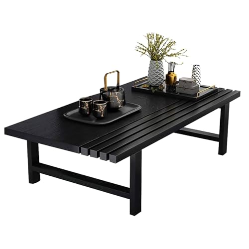 GNYVZXPLQ Multifunktionaler Klapptisch, Japanischer rechteckiger Bodentisch, Chabudai-Kaffee-/Teetisch aus Holz for das Wohnzimmer zu Hause(Black,27.56" Lx15.75 Wx9.84 H(70x40x25cm)) von GNYVZXPLQ