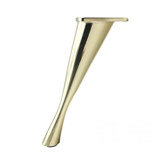 GNYVZXPLQ Multifunktionaler Klapptisch, Metallbeine for Möbelschränke, Couchtisch-TV-Ständerbeine, gerader konischer Metallfuß mit Befestigungsschrauben for Schrankstühle und Couchen(Gold,17cm/6.7") von GNYVZXPLQ