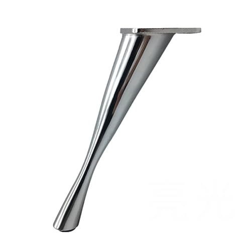 GNYVZXPLQ Multifunktionaler Klapptisch, Metallbeine for Möbelschränke, Couchtisch-TV-Ständerbeine, gerader konischer Metallfuß mit Befestigungsschrauben for Schrankstühle und Couchen(Silver,23cm/9") von GNYVZXPLQ
