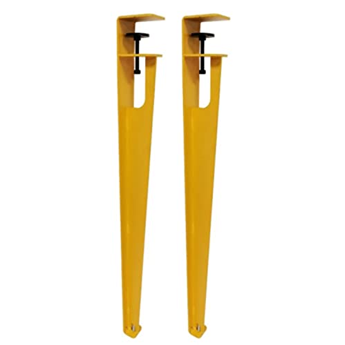 Metall Tisch Beinrahmen, Verstellbare F-förmige Klemme an Tischbeinen aus Metall und Eisen, kein Bohren erforderlich, for Schreibtisch, DIY, 1er-, 2er- oder 4er-Pack, mehrfarbig(Yellow,2pcs) von GNYVZXPLQ