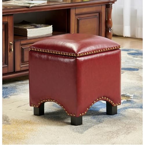 Multifunktionaler Klapptisch, Ottomanischer Fußhocker mit Stauraum, Lederhocker mit Beinen, Ottomanischer Fußhocker mit rutschfesten Polstern, Kleiner Fußstuhl unter dem Schreibtisch, Ottomane mit Sta von GNYVZXPLQ