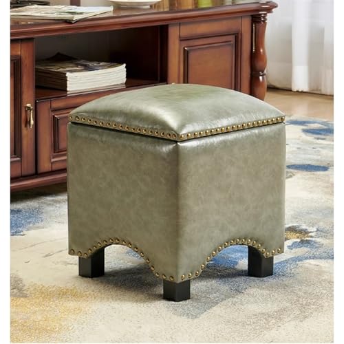 Multifunktionaler Klapptisch, Ottomanischer Fußhocker mit Stauraum, Lederhocker mit Beinen, Ottomanischer Fußhocker mit rutschfesten Polstern, Kleiner Fußstuhl unter dem Schreibtisch, Ottomane mit Sta von GNYVZXPLQ