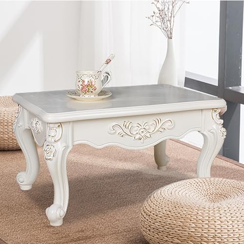 Multifunktionaler Klapptisch, Quadratischer Beistelltisch im europäischen Stil, Vintage, kleine antike Couchtische, japanisches Fenster-Tatami, niedriger Freizeitschreibtisch for den Balkon, multifunk Multifunktionaler Klapptisch, Quadratischer Beistelltisch im europäischen Stil, Vintage, kleine antike Couchtische, japanisches Fenster-Tatami, niedriger Freizeitschreibtisch for den Balkon, multifunk von GNYVZXPLQ