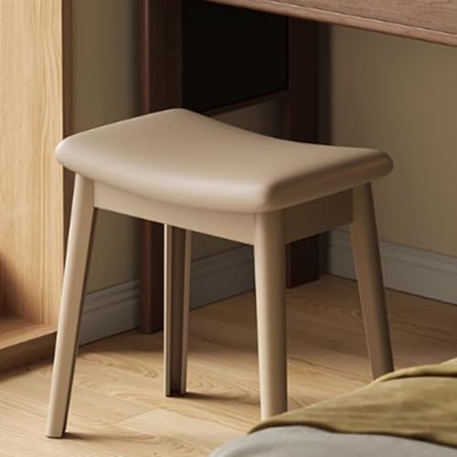 Multifunktionaler Klapptisch, Schminkhocker mit Sattelkissen, moderner Schminkhocker, Ottomane for Klavier, Ottomane mit Fußstütze aus Massivholz, gepolsterter Sitz, kleiner Schuhhocker for Schlafzimm von GNYVZXPLQ