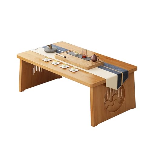 Multifunktionaler Klapptisch, japanischer Bodentisch, Bett-Laptop-Schreibtisch mit klappbaren Beinen, Frühstücks-Serviertablett-Tisch im Bett, Bodentisch im japanischen Stil for Tee und Kaffee, antike Multifunktionaler Klapptisch, japanischer Bodentisch, Bett-Laptop-Schreibtisch mit klappbaren Beinen, Frühstücks-Serviertablett-Tisch im Bett, Bodentisch im japanischen Stil for Tee und Kaffee, antike von GNYVZXPLQ