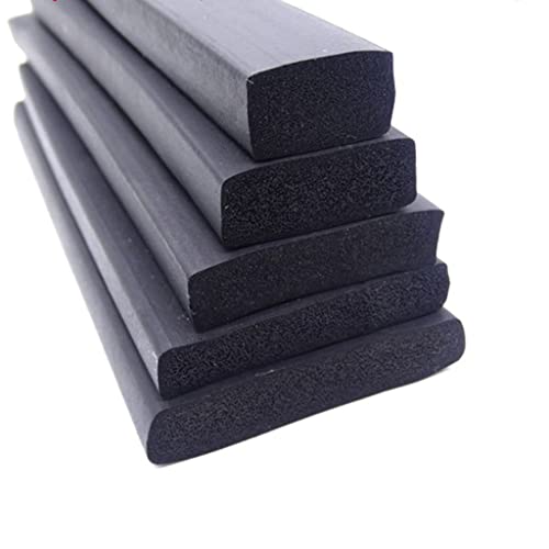 Quadratische Gummidichtungen aus Nitrilkautschuk, 1 m, verschiedene Größen, schwarz (10 mm x 50 mm) von GNYVZXPLQ