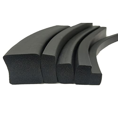 Quadratische Gummidichtungen aus Silikonkautschuk, selbstklebend, Schwarz, für Marine-Versiegelung, 1 m, verschiedene Größen (2 x 20 Stück) von GNYVZXPLQ