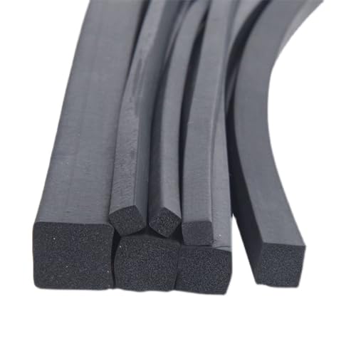 Quadratische Silikongummidichtungen, quadratischer Dichtungsstreifen aus schwarzem Silikonkautschuk (5-15) mm (5 x 5 mm) von GNYVZXPLQ