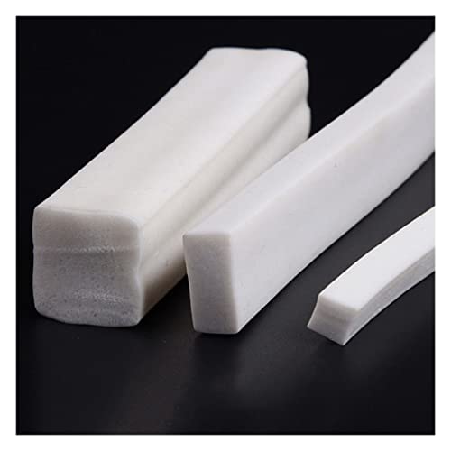 Quadratische Silikongummidichtungen, weißer Silikonschaumstoff, verschiedene Größen, 1 Packung (4 x 4 mm, 10 m) von GNYVZXPLQ