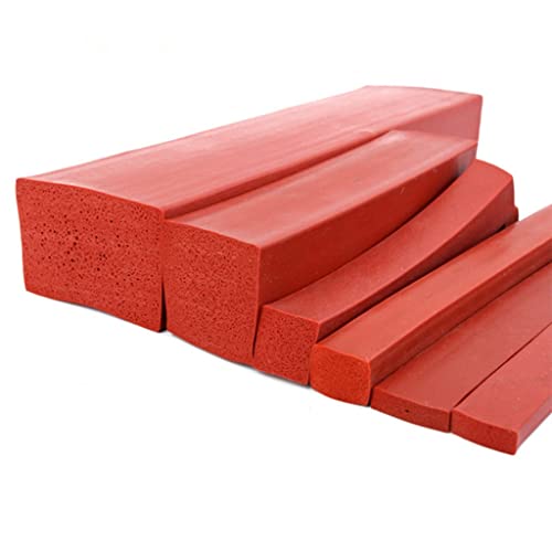Quadratische Siliziumgummidichtung Silikon Schwammstreifen rot, verschiedene Größen, 1 Meter(10x40mm) von GNYVZXPLQ