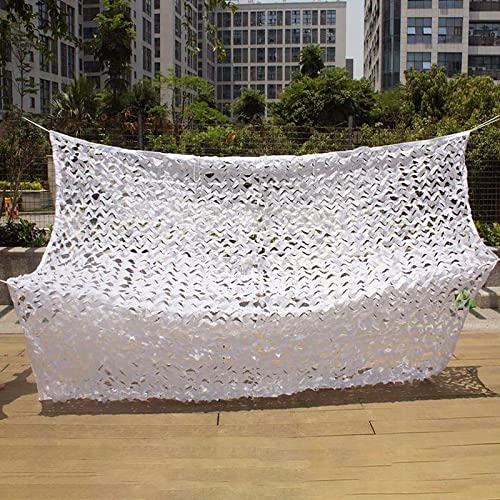 Tarnnetz-Schattierungsgewebe,、 210D Oxford Polyester Camouflage Net Weiß Camouflage Mehrere Größen for Sonnenschirm Camping Jagd(6x8m/19.7x26.2ft) von GNYVZXPLQ