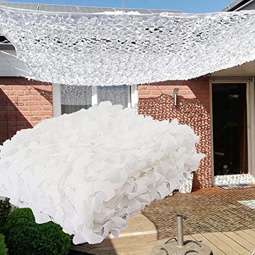 Tarnnetz-Schattierungsgewebe,、 Tarnnetz, weiß, 210D Polyester, Oxford-Gewebe, Nylon-Masche, mehrere Größen(4x5m/13x16.4ft) von GNYVZXPLQ