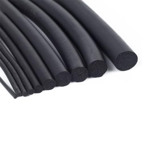 quadratische Siliziumkautschuk Dichtung EPDM Gummischaum Massiver O-Ring Dichtleiste Rundstab Schwarz 2,3-26mm x 1m/5m(9mm 1m) von GNYVZXPLQ