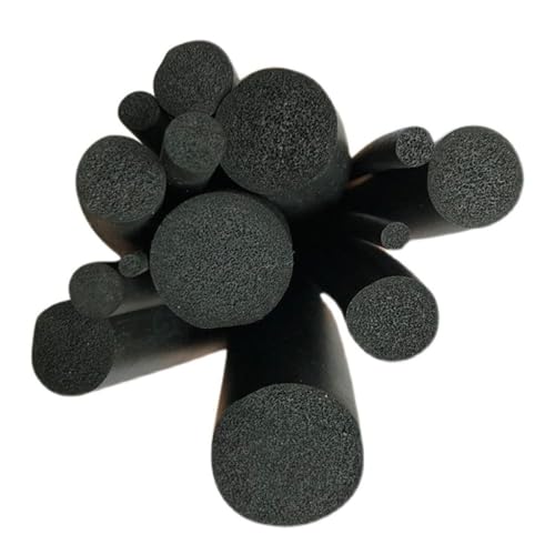 quadratische Siliziumkautschuk Dichtung EPDM Gummischwamm O-Ring Dichtleiste Rund Schwarz 2,3-26mm 1m 5m(10mm 1m) von GNYVZXPLQ