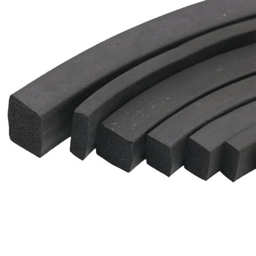quadratische siliziumgummidichtung EPDM Gummischaum Quadratische Dichtleiste 1m Länge für Schranktürdichtung Schwarz Verschiedene Größen(3x40mm) von GNYVZXPLQ