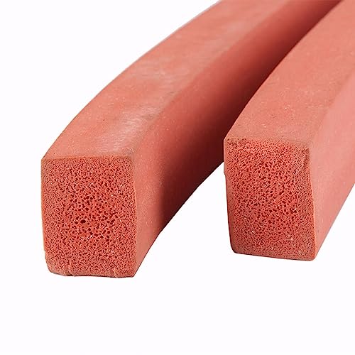 quadratische siliziumgummidichtung silikonschaum quadratische streifen rot hochtemperaturbeständig flachschwamm dichtstreifen türen fenster mehrere größen 1 meter(10x30mm) von GNYVZXPLQ