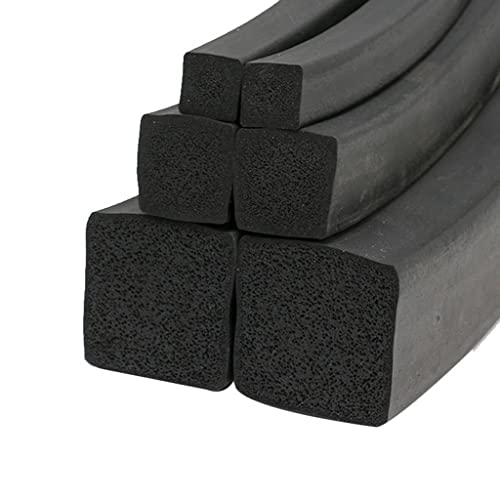 viereckige Siliziumkautschuk Dichtung EPDM Schwammgummi Dichtleiste quadratisch mehrere Größen schwarz 10 Meter(8x8mm) von GNYVZXPLQ