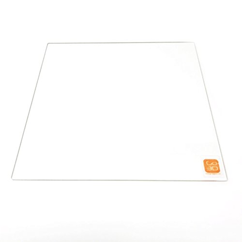Borosilikatglasplatte / Bett mit flacher, polierter Kante für Vyper 3D-Drucker, 250 mm x 265 mm von GO-3D PRINT
