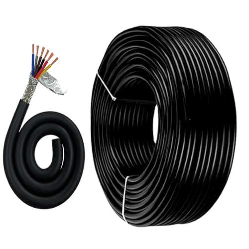 0,15–2,5 Mm² EVVP 6-adriges Signalkabel For Mittlere Geschwindigkeiten In Schleppketten – Reines Sauerstofffreies Kupfer, PVC-Mantel, Geschirmtes Flexibles Kabel, –10 °C Bis 70 °C(15ft,6c-0.2mm2) von GO BEYOND YOURSEIF
