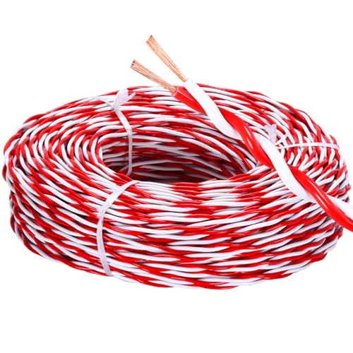 0,5 Mm2, 320 Fuß, 2-adrig, Reines Kupfer, RVS, Twisted Pair, Stromkabel, 0,5 Mm² ~ 2,5 Mm², Brandschutz, Flexibel, Für Den Heimgebrauch(320ft,2C-0.5MM2) von GO BEYOND YOURSEIF