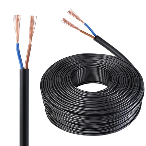 2-adriges Kupferkabel 0,5 Mm² – 10 Mm², UL-zertifiziertes PVC-Kabel, Verzinnter Kupferdraht, Audio-Lautsprecherkabel, Mehradrige Signalübertragungsleitung(15ft,2c-0.75mm2) von GO BEYOND YOURSEIF