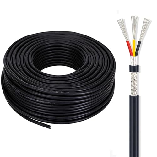 328 Fuß 3-adriges, Mehradriges, Abgeschirmtes Kabel, 16/18/20 AWG, UL2517, Verzinntes Kupferkern-PVC-Kabel, UL-zertifizierte Flexible Leitung For Außenbeleuchtung, Autobatterien(104FT,3C-16AWG) von GO BEYOND YOURSEIF