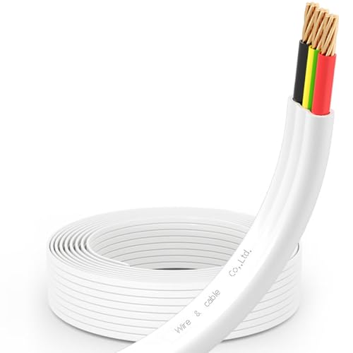 328 Fuß SAA-zugelassenes TPS-Flachkabel – 3-adriges Elektrokabel Aus Reinem Kupfer Weißer Mantel, Stromkabel Nach Australischem Standard For Den Privaten(3c-1mm2) von GO BEYOND YOURSEIF
