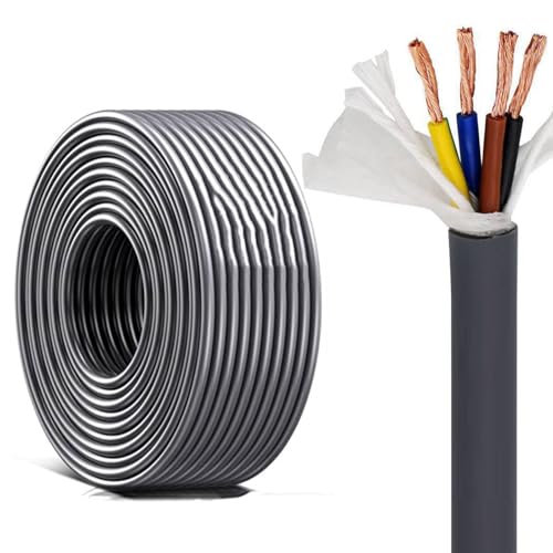 4-adriges TRVV-Schleppkettenkabel (0,2/0,3/0,5/0,75 mm²) – reines sauerstofffreies Kupfer, PVC-geschirmt, biegefest, for CNC-Graviermaschinen und industrielle Automatisierung(320ft,4C-0.2mm²) von GO BEYOND YOURSEIF