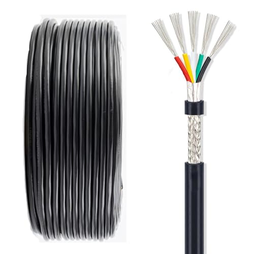 5-adriges Geschirmtes Kabel Verzinnter Kupferkern, PVC-Isolierung, 26,2–328 Fuß, Aluminiumfolie + Geflochtene Netzabschirmung, Geeignet For Instrumente Zur Industriellen Automatisierung(104.9FT,5C-24A 5-adriges Geschirmtes Kabel Verzinnter Kupferkern, PVC-Isolierung, 26,2–328 Fuß, Aluminiumfolie + Geflochtene Netzabschirmung, Geeignet For Instrumente Zur Industriellen Automatisierung(104.9FT,5C-24A von GO BEYOND YOURSEIF