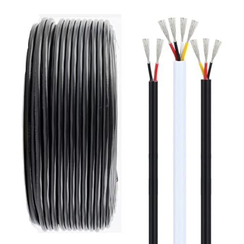 Drahtstärke 14/16/18, 2/3/4 Leiter, Elektrische Leitung, 20 AWG, Verseiltes PVC, 12 V Niederspannung/verzinntes Kupfer/flexibles Kabel For Fahrzeugverkabelung, Schiffskabel(26FT,3c-16awg) von GO BEYOND YOURSEIF