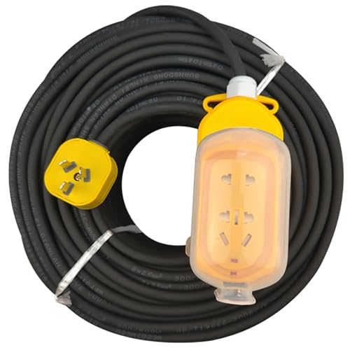 Wasserdichte Verlängerungskabel For Den Außenbereich Mit Steckdose – 2-adriges Stromkabel Aus Reinem Kupfer, Flexibler PVC-Mantel, Frostsicher, Sonnenbeständig Und Flammhemmend(30ft,2c-1.5mm2) von GO BEYOND YOURSEIF