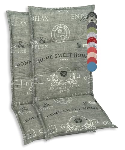 GO-DE Hochlehnerauflage, (2er Set), (L/B): ca. 120x50 cm 2 Auflagen, hellgrau von GO-DE Textil