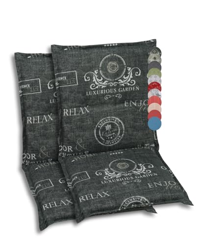 GO-DE Sesselauflage, (2er Set), (L/B): ca. 100x50 cm 2 Auflagen, anthrazit von GO-DE Textil