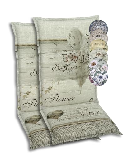 GO-DE Sesselauflage, (2er Set), (L/B): ca. 110x50 cm 2 Auflagen, grau, braun von GO-DE Textil