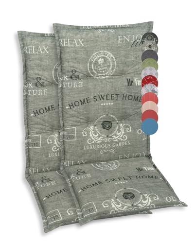 GO-DE Sesselauflage, (2er Set), (L/B): ca. 110x50 cm 2 Auflagen, hellgrau von GO-DE Textil