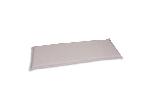 GO-DE Textil Bequeme und attraktive Polsterauflagen für Hochlehner-, Mittellehner- und Niederlehner-Gartenstühle, Bänke (Einzelset, Uni Beige, 2er-Bankauflage) von GO-DE Textil