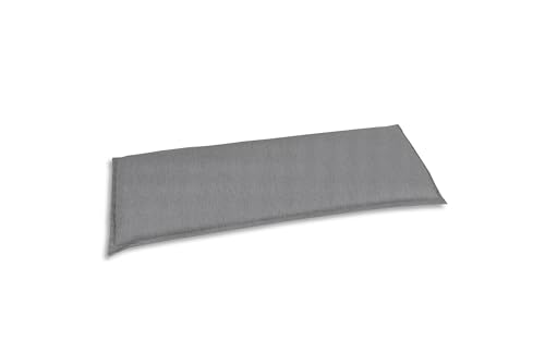 GO-DE Textil Bequeme und attraktive Polsterauflagen für Hochlehner-, Mittellehner- und Niederlehner-Gartenstühle, Bänke (Einzelset, Uni Grau, 2er-Bankauflage) von GO-DE Textil